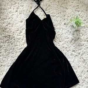 Trilogy Rampage Clothing velvet vintage black tieup date little black dr…